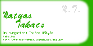 matyas takacs business card